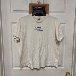 Vintage Bud Light T Shirt Fruit of the Loom Cream Extra Large XL Adult Mens